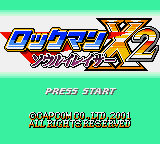 Rockman X: Cyber Mission title screen for GameBoy Color